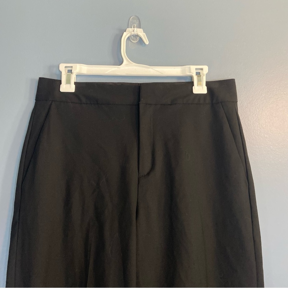 Everlane Black Wool Blend Straight Leg Trousers - Picture 4 of 9